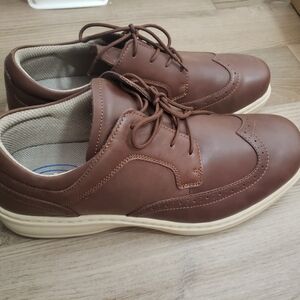 Orthofeet Sneakers Mens 13 Wide Moreno Brown Leather Wingtip Oxford